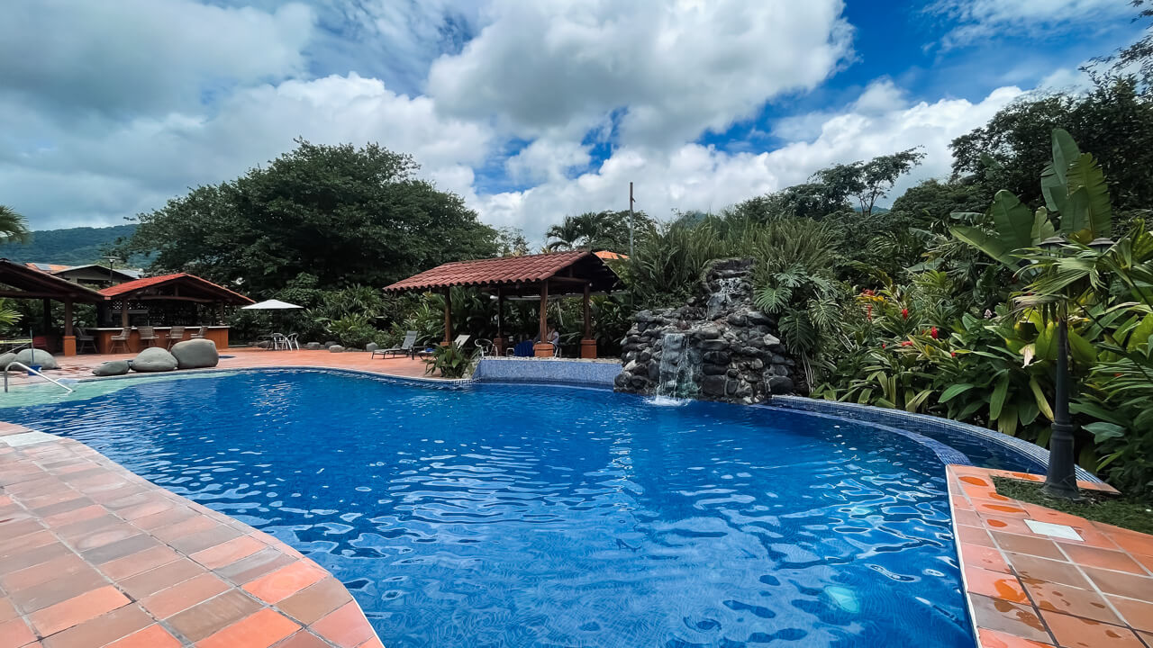 Outdoor swimming pool of Casa Luna Hotel and Spa, one of the best hotels in La Fortuna and Arenal, Costa Rica.