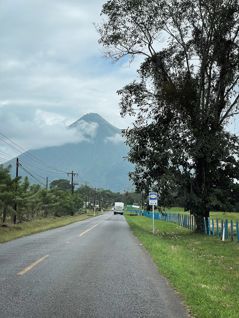 View of Arenal Volcano in the distance, as you are about to enter La Fortuna.