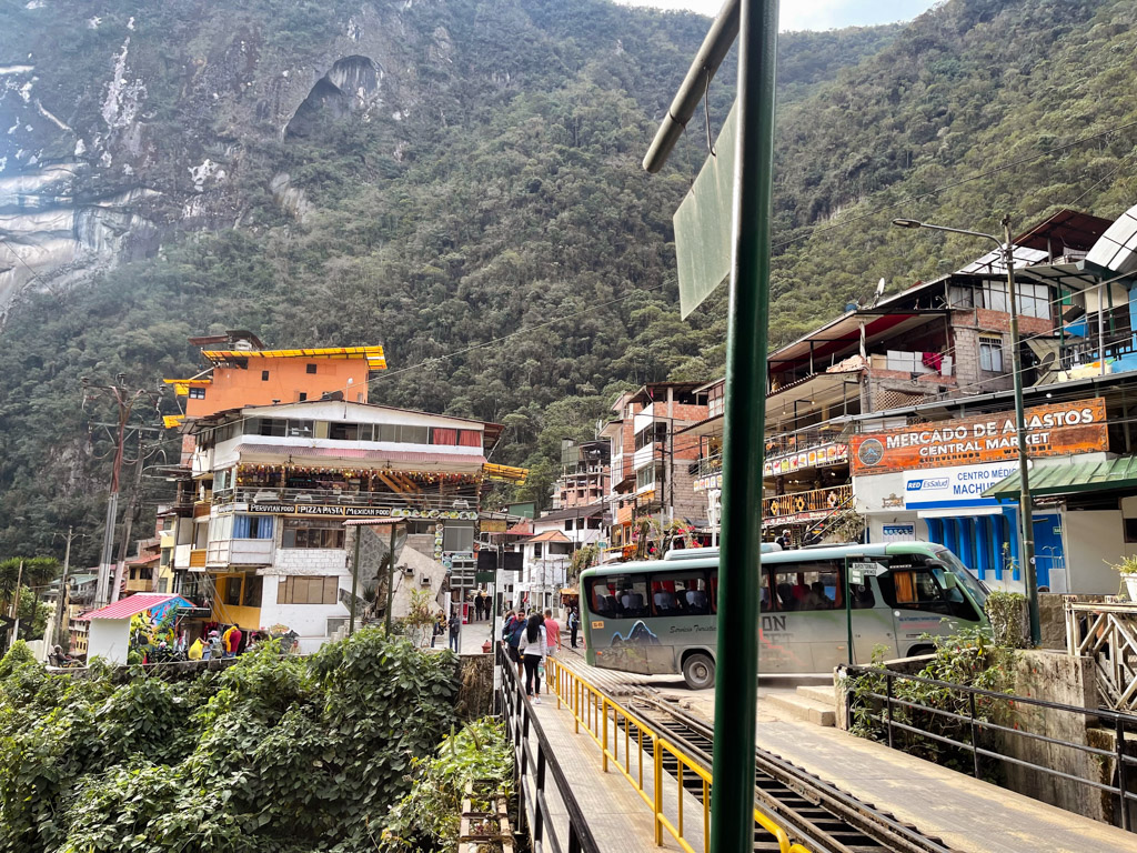 Town of Aguas Calientes, the gateway to Machu Picchu.