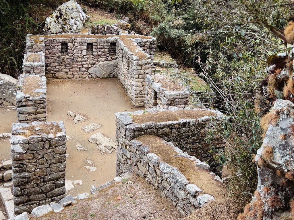 Inti Punku Machu Picchu, as seen from the high platform to its left.