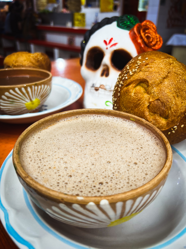 Chocolate con pan de Yema - typical Oaxacan combo