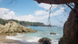 Tropical beach landscape at Manuel Antonio.